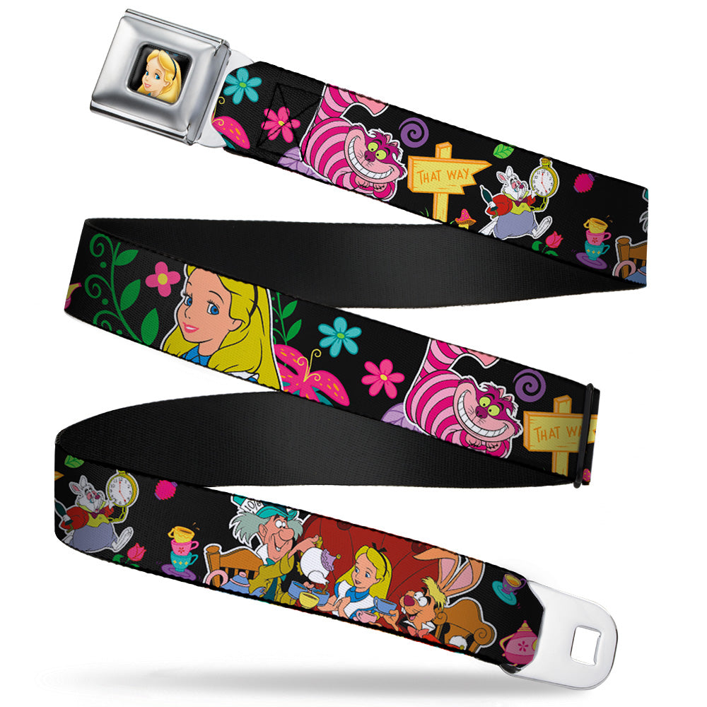 Alice CLOSE-UP Full Color Seatbelt Belt - Alice's Encounters in Wonderland Webbing