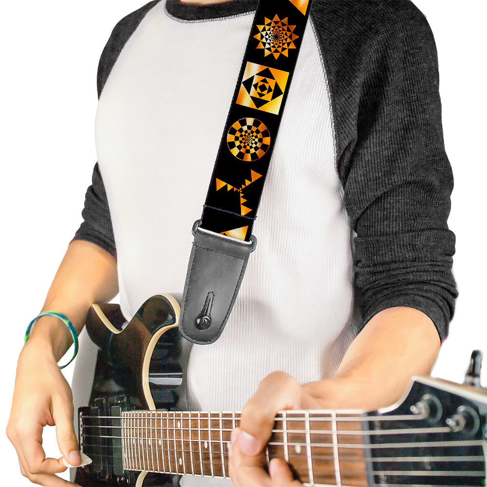 Guitar Strap - Fantastic Beasts and Where to Find Them Icons Scattered Black Golds