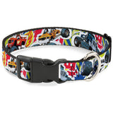 Plastic Clip Collar - Blaze & 5-Trucks/Flames Collage Green/Multi Color