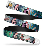 Sleeping Beauty Princess Aurora Full Color Seatbelt Belt - Sleeping Beauty Woods Scenes Webbing