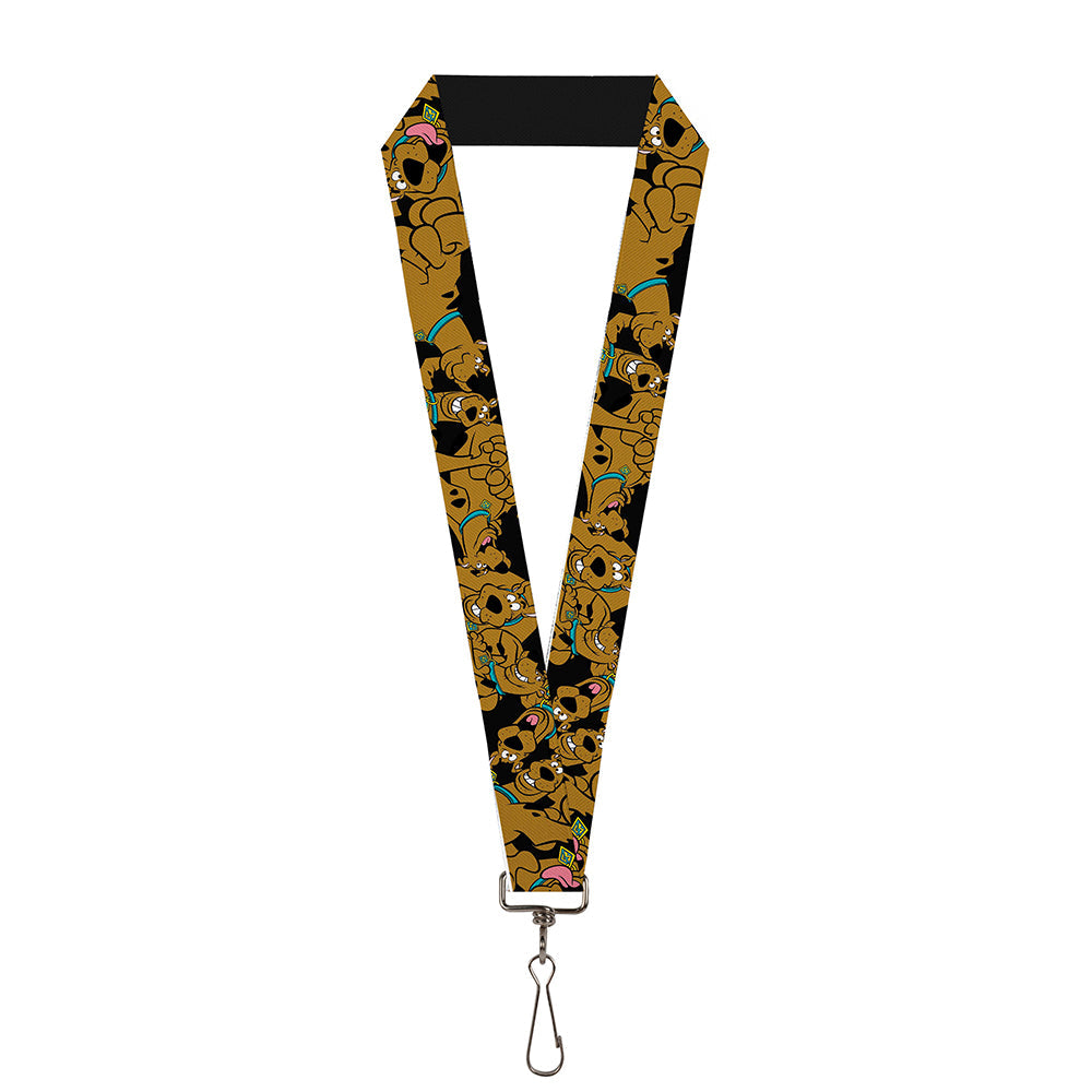 Lanyard - 1.0" - Scooby Doo Stacked CLOSE-UP Black