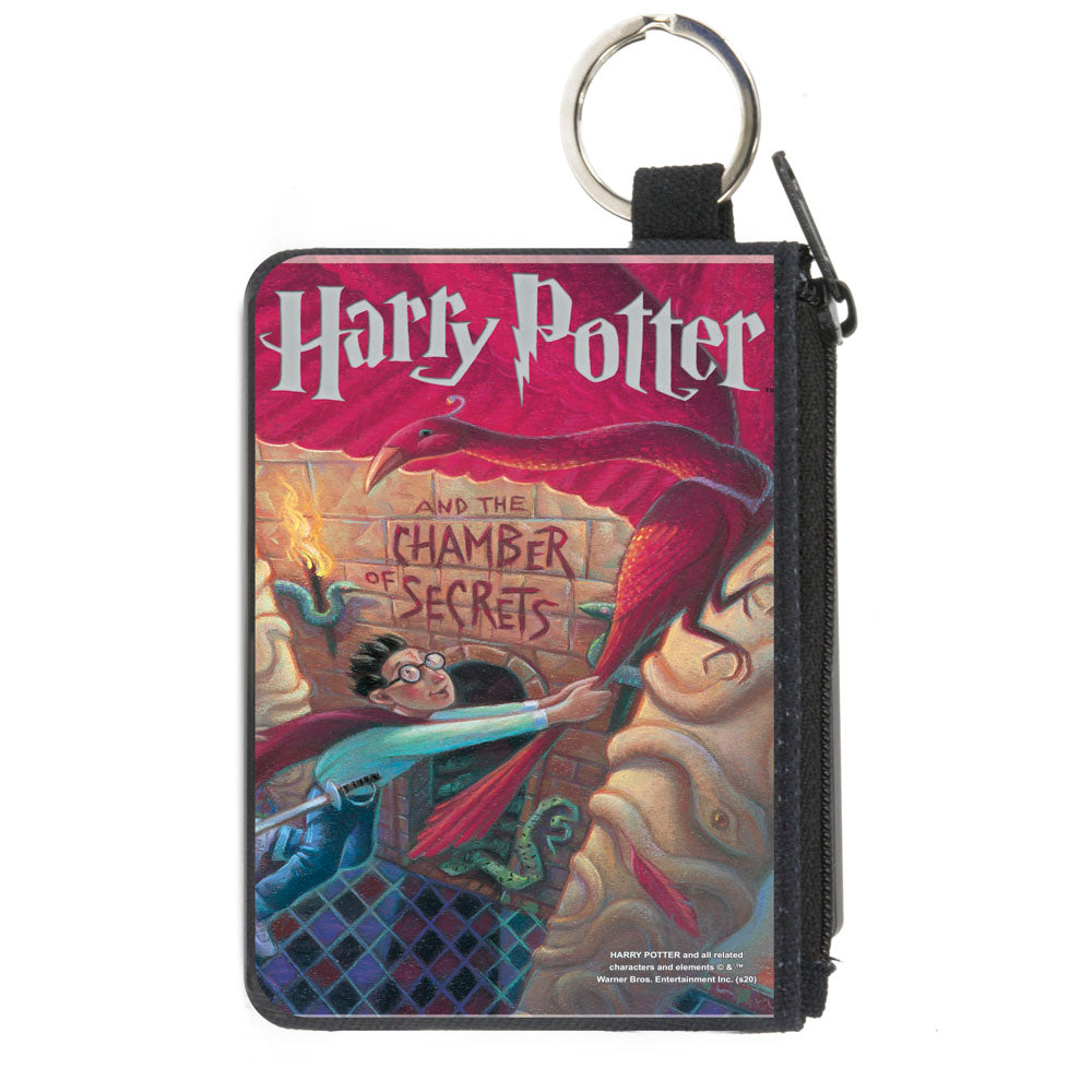 Canvas Zipper Wallet - MINI X-SMALL - Harry Potter and the Chamber of Secrets Book Cover Drawing