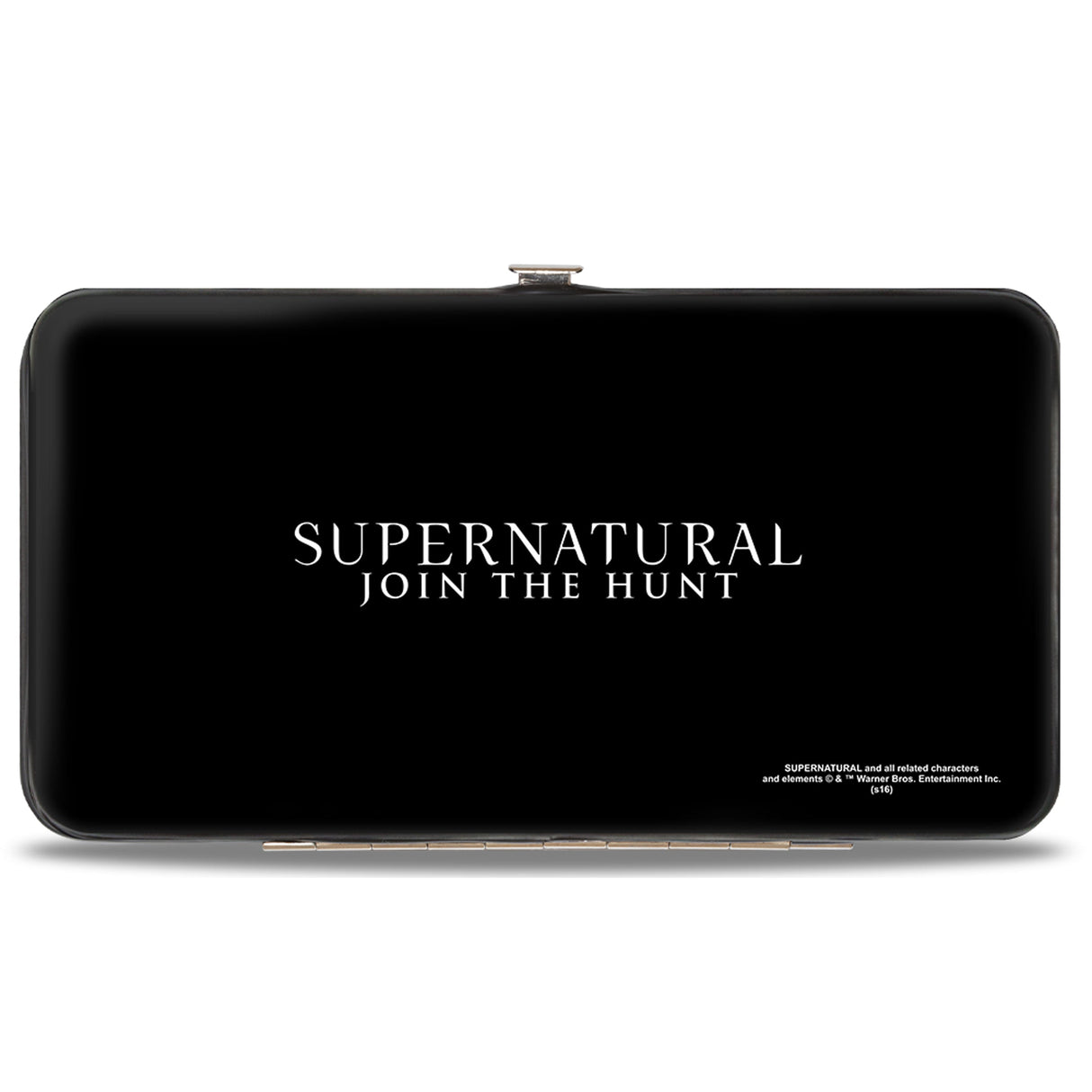 Hinged Wallet - Dean Smiling Pie Galaxy Blue-Purple Fade + SUPERNATURAL-JOIN THE HUNT Black White