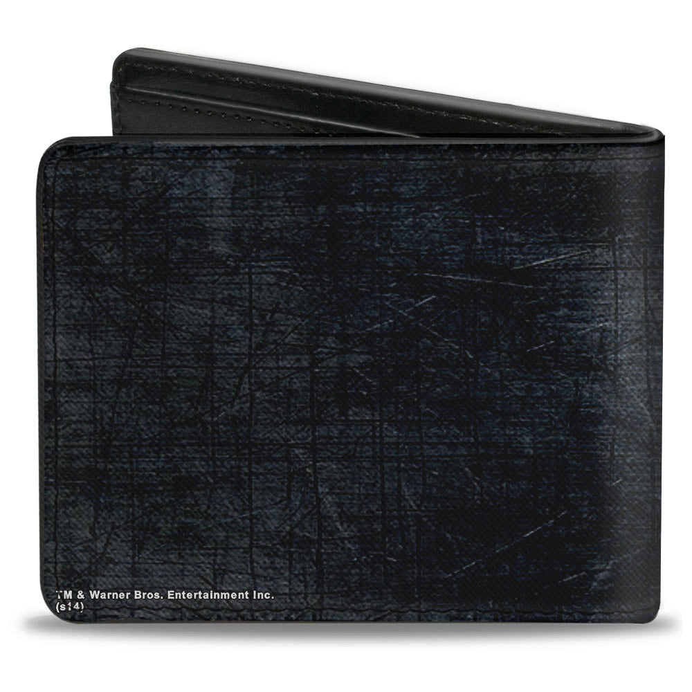 Bi-Fold Wallet - STOP THE SULLEN EMO CRAP Pentagram Black Grays White