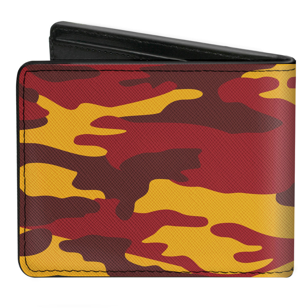 Bi-Fold Wallet - Harry Potter Gryffindor Crest Camo Gold Reds