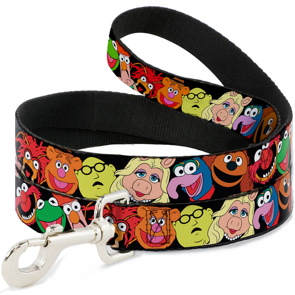 Dog Leash - Muppets Faces Black