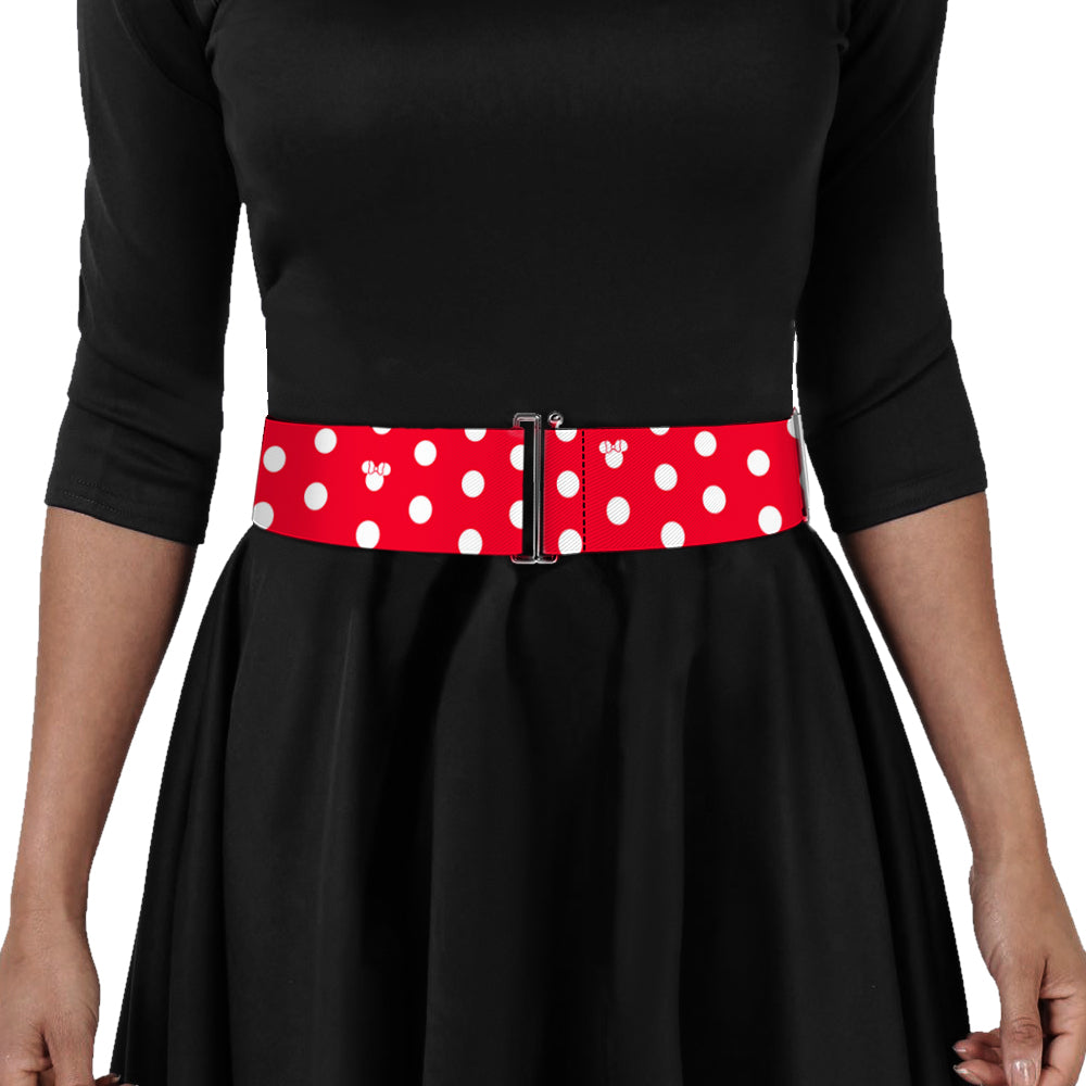 Cinch Waist Belt - Minnie Mouse Polka Dot Mini Silhouette Red White