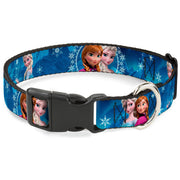 Plastic Clip Collar - Anna & Elsa Poses/Castle & Mountains Blues