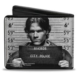 Bi-Fold Wallet - Supernatural Dean + Sam Mug Shots Grays Black White