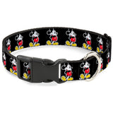 Plastic Clip Collar - Classic Mickey Mouse Pose Black