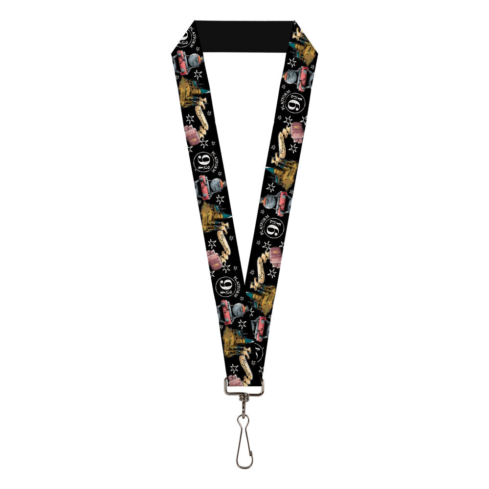 Lanyard - 1.0" - Harry Potter PLATFORM 9 3 4 Collage Black White