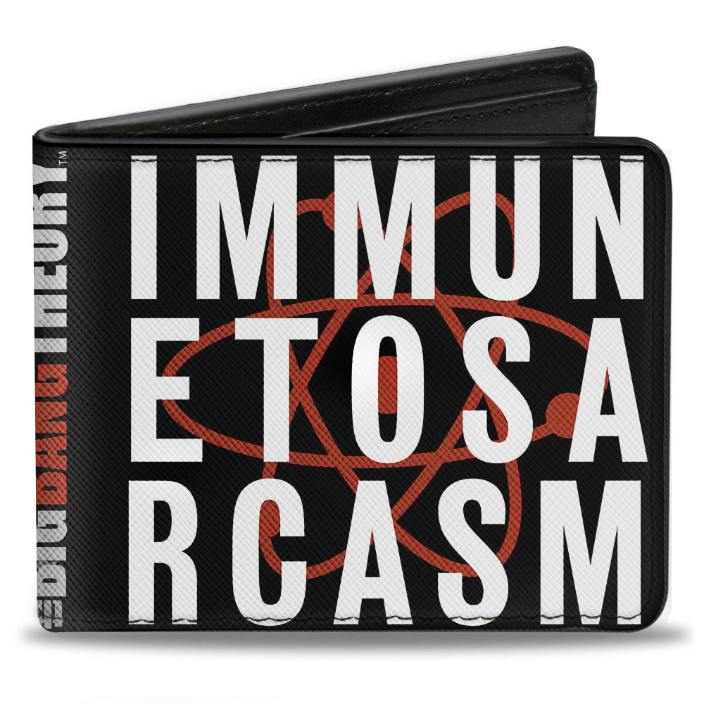 Bi-Fold Wallet - IMMUNE TO SARCASM Atom Black Red White