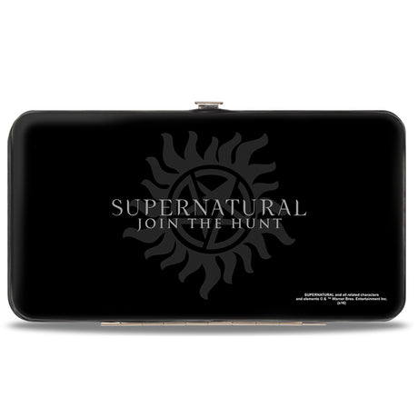 Hinged Wallet - Winchester Brothers CLOSE-UP + SUPERNATURAL Logo Black Grays