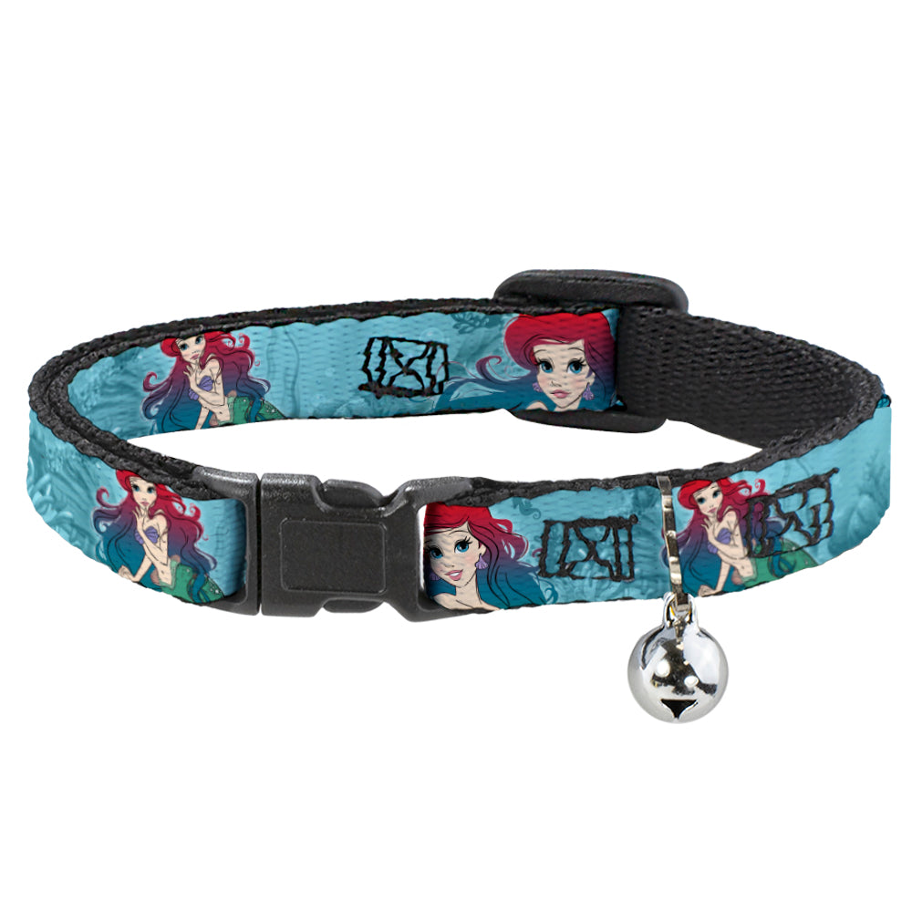 Cat Collar Breakaway - Ariel Poses Coral & Castle Blues Reds