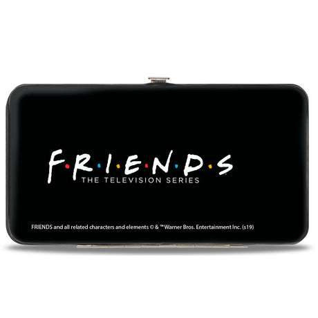 Hinged Wallet - Friends Season 2 6-Character Vivid Group Pose Red + FRIENDS THE TELEVISION SERIES Logo Black White Multi Color