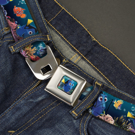 Dory Pose Full Color Seatbelt Belt - Dory Poses & Friends Under the Sea Webbing