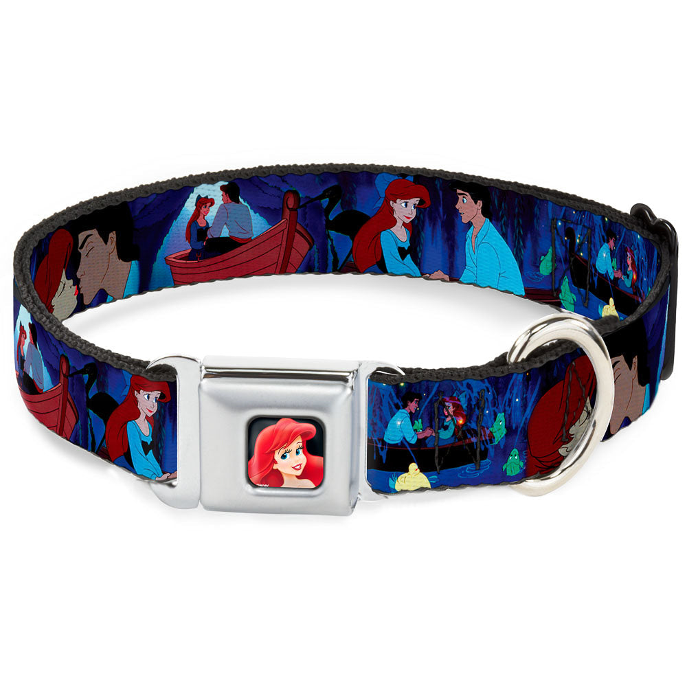 Ariel CLOSE-UP Full Color Seatbelt Buckle Collar - The Little Mermaid Ariel & Eric Boat Scenes