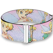 Cinch Waist Belt - Tinker Bell Poses Purple Pink Fade