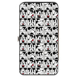 Hinged Wallet - Mickey Mouse Expression Blocks White Black Red