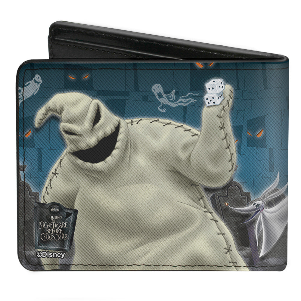 Bi-Fold Wallet - Nightmare Before Christmas 4-Character Group Cemetery Scene