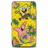 Hinged Wallet - SpongeBob Pineapple Eyes + SpongeBob & Patrick Starfish Pose Pineapple Gold