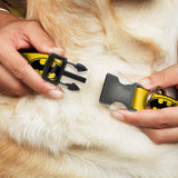 Plastic Clip Collar - Bat Signal-3 Yellow/Black/Yellow