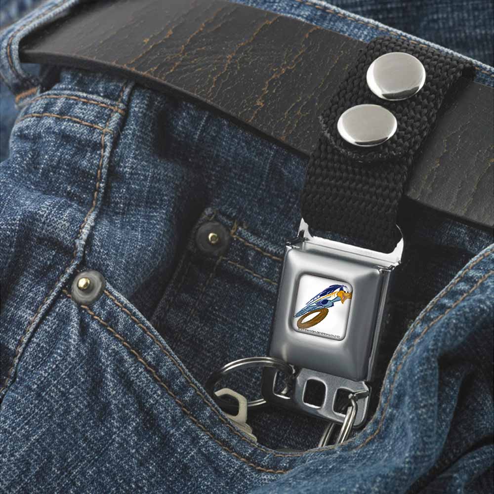 Keychain - Road Runner Action Full Color White