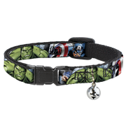 MARVEL AVENGERS Cat Collar Breakaway - Marvel Avengers Superheroes CLOSE-UP