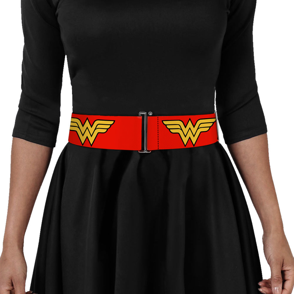 Cinch Waist Belt - Wonder Woman Logo Red