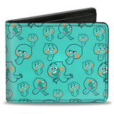 Bi-Fold Wallet - Disney Soul 22 Poses Scattered Turquoise