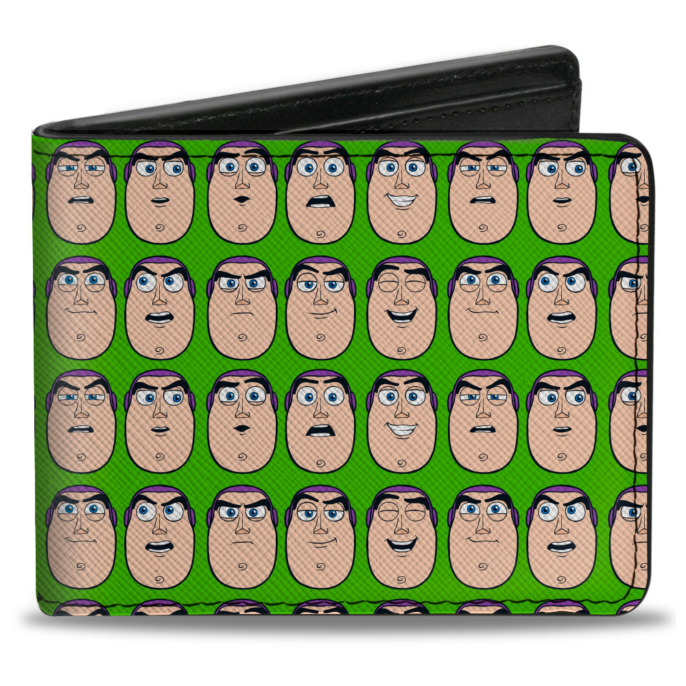 Bi-Fold Wallet - Toy Story Buzz Lightyear Expressions Green