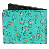 Bi-Fold Wallet - Disney Soul 22 Poses Scattered Turquoise