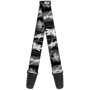 Guitar Strap - Tinker Bell Scenes Black White