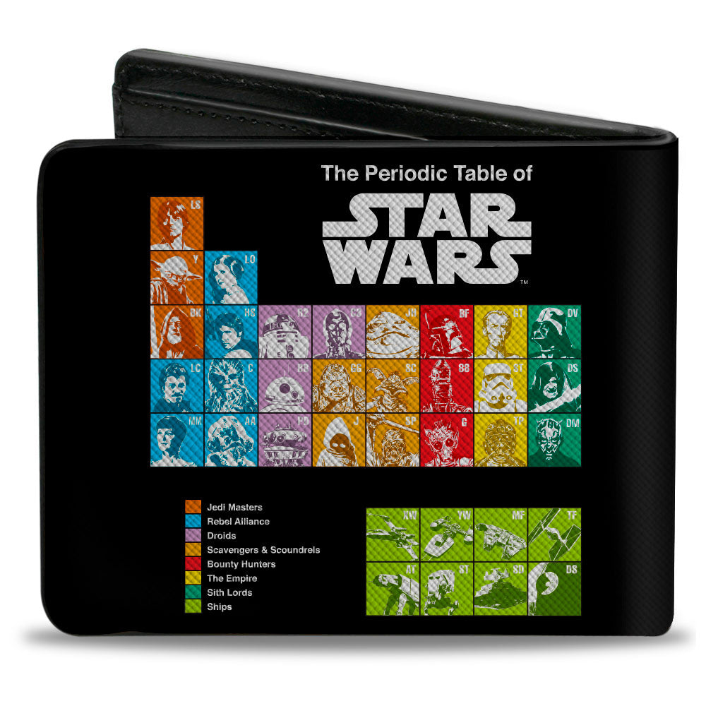 Bi-Fold Wallet - THE PERIODIC TABLE OF STAR WARS Black Multi Color