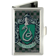 Business Card Holder - SMALL - Harry Potter SLYTHERIN Crest FCG Green Gray