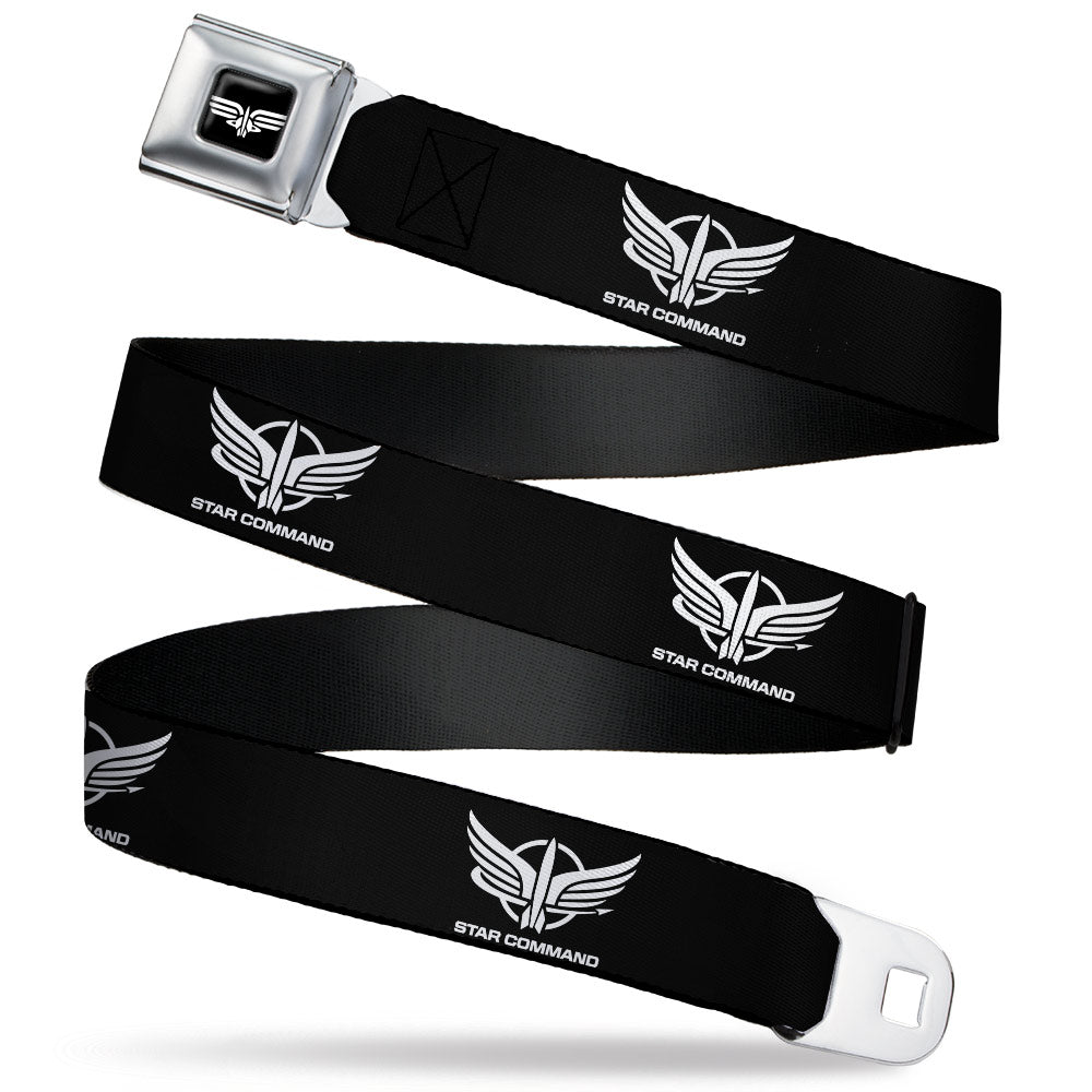 Lightyear Star Command Wings Logo Full Color Black/White Seatbelt Belt ...