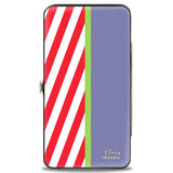 Hinged Wallet - Toy Story Buzz Lightyear Action Pose + Striping Red White Green Purple