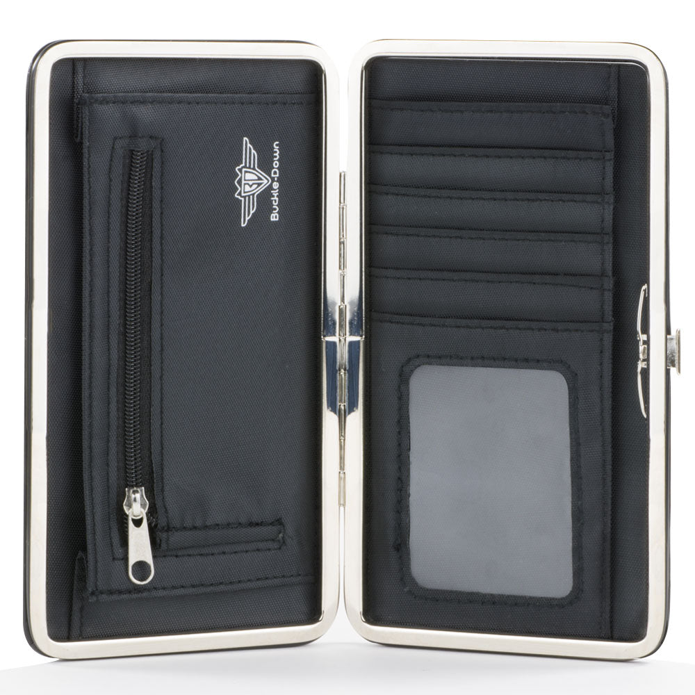 Hinged Wallet - Dr Facilier Spell Pose + Skull & Crossbones Black Greens