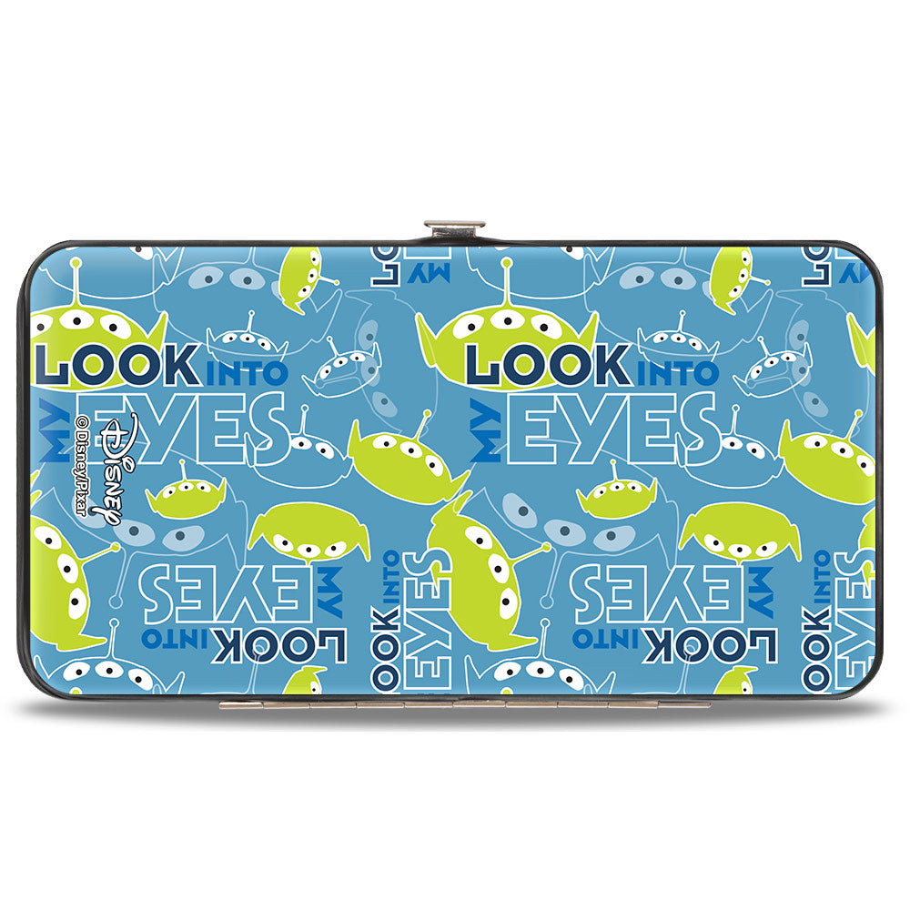 Hinged Wallet - Toy Story Alien Pose LOOK INTO MY EYES Icons Blues Greens