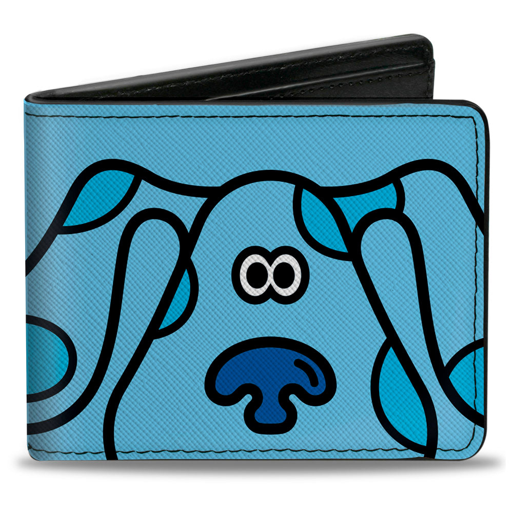 Bi-Fold Wallet - Blue's Clues Blue Face + Paw Print Blues