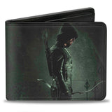 Bi-Fold Wallet - Arrow Standing Profile Pose Arrow Tips Greens