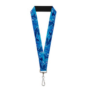 Lanyard - 1.0" - Ariel Silhouette Poses Castle Blues