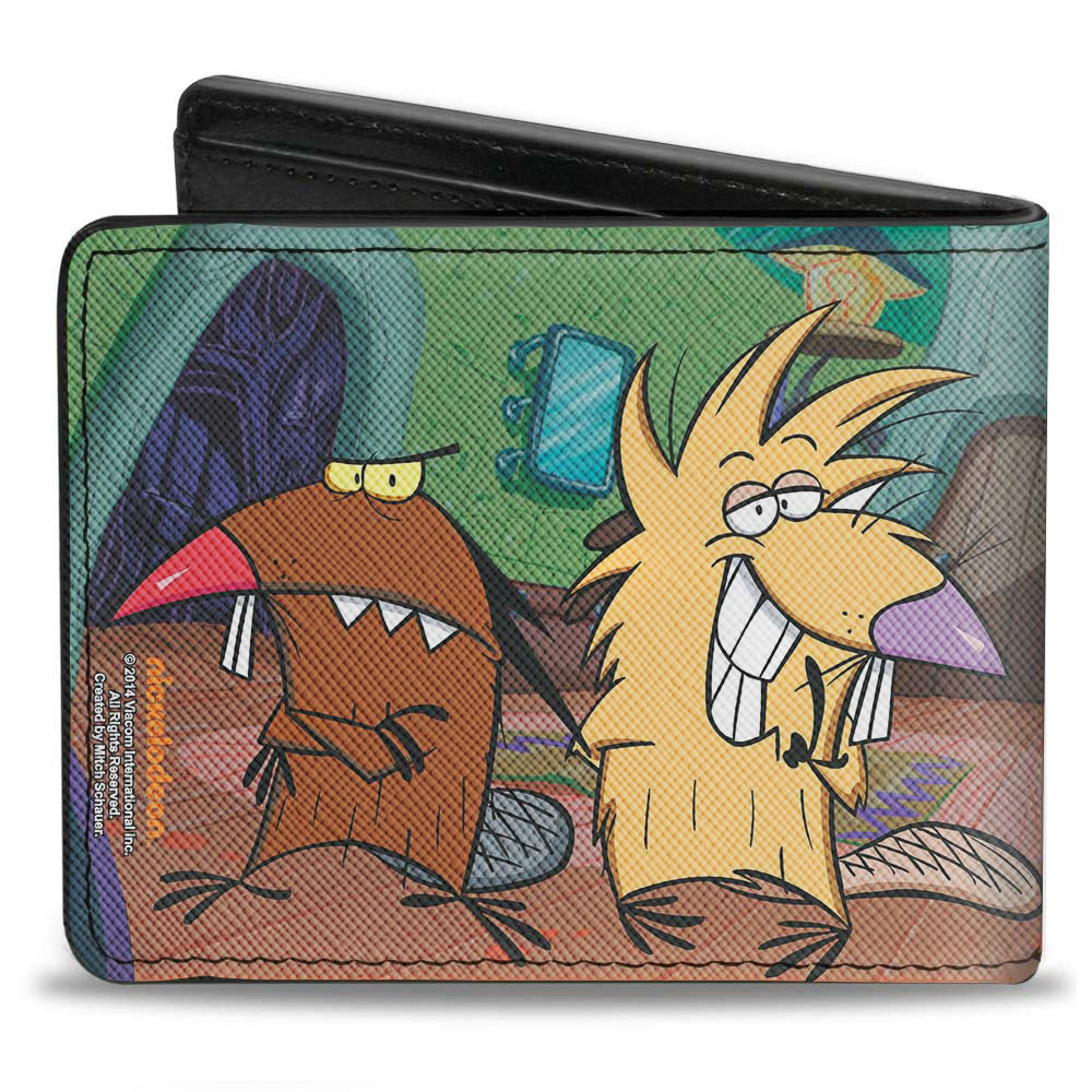 Bi-Fold Wallet - Angry Beavers Norbert & Daggett Poses