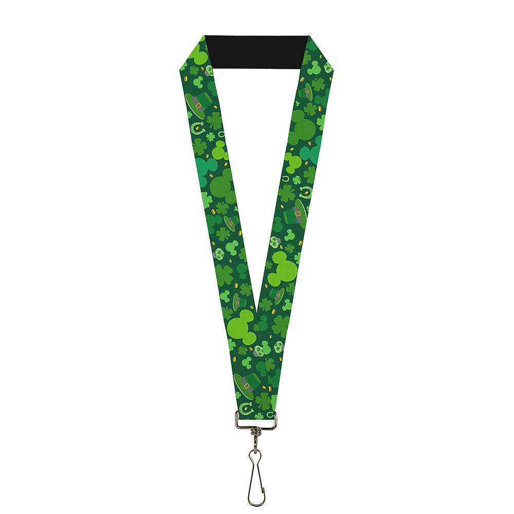 Lanyard - 1.0" - St Patrick's Day Mickey Collage Greens