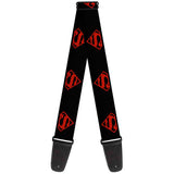 Guitar Strap - Superboy Shield Black Red