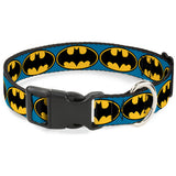 Plastic Clip Collar - Bat Signal-3 Blue/Black/Yellow