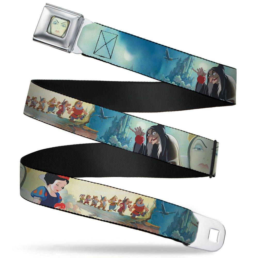 Evil Queen Face CLOSE-UP Full Color Seatbelt Belt - Snow White/Dwarves/Old Witch/Evil Queen Scenes Webbing