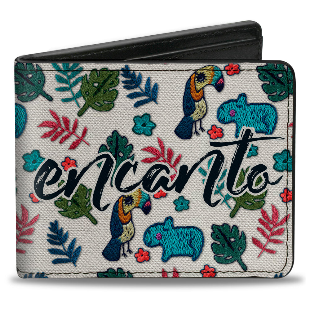 Bi-Fold Wallet - ENCANTO Script Logo Cream Multi Color