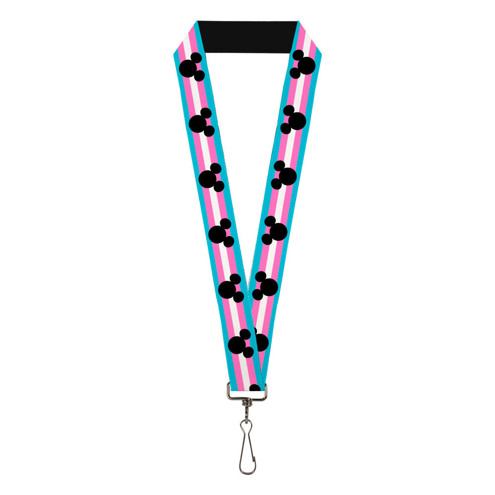 Lanyard - 1.0" - Mickey Mouse Ears Icon Transgender Pride Flag