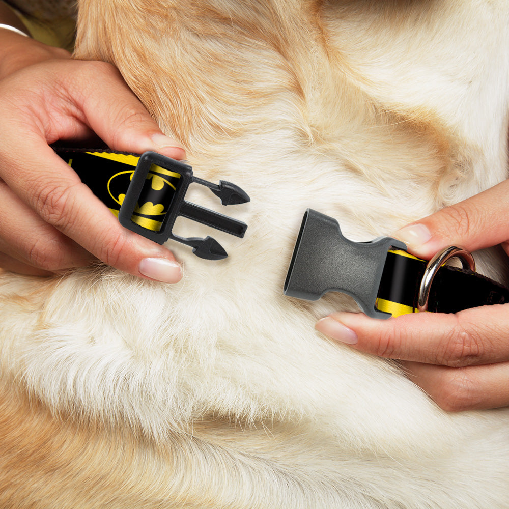 Plastic Clip Collar - BATMAN/Logo Stripe Yellow/Black